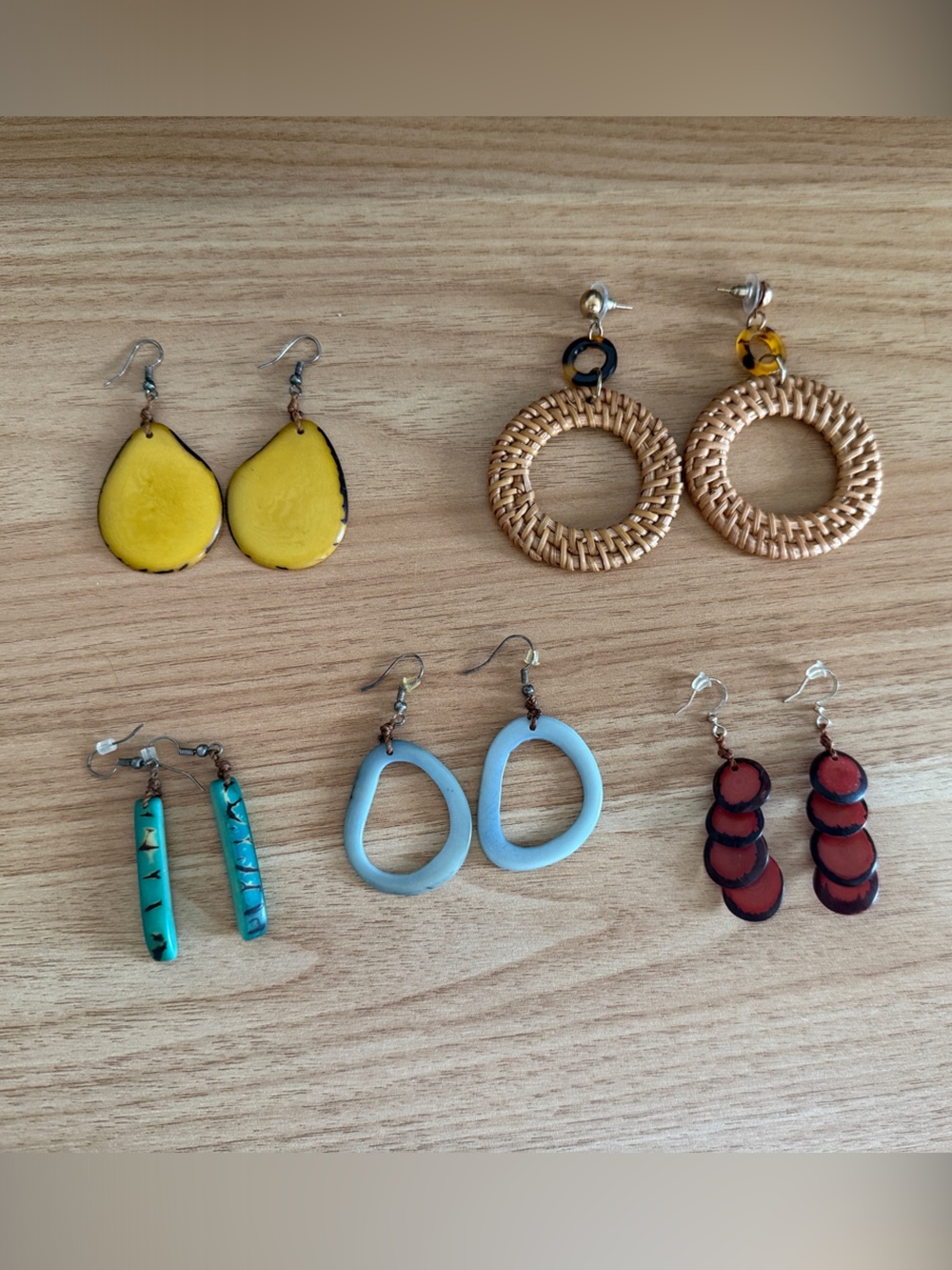 Tagua Natural Earrings